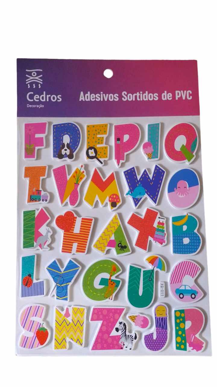 ADESIVO CARTELA LETRAS